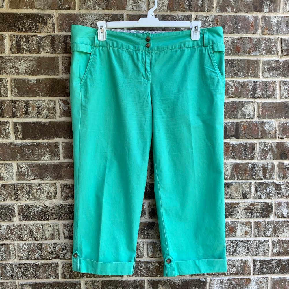 Lands’ End Women Chino Cropped Cuffed Pants